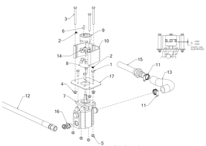Pump Diagram and Parts List for LS25 (24BF552B710)(2020) Cub Cadet Log Splitter
